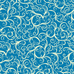 Seamless background from a floral ornament, Fashionable modern wallpaper or textile