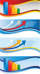 collection of colorful geometric 3D shapes suitable as header for web