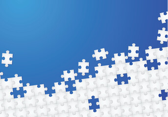 Abstract Puzzle with Blue background. Illustration for design