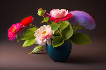 Blooming Flowers Art. Flower Bloom Generative AI