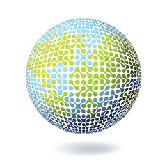 Earth Connections concept. Poster design template. Vector illustration, EPS10.