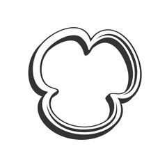 Vintage bell pepper isolated on white background. Bell pepper in retro style. Vector illustration