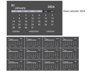 Desktop calendar 2024 