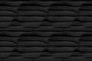 Knit Weave. Gray Seamless Pattern. Silver Knitted