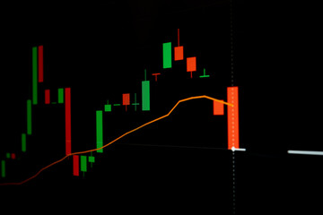 stock market rise on the monitor. business graphic chart