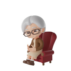grandma 3d Illustration