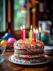 colorful cake birthday