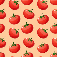 pattern with red tomatoes