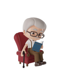 grandpa 3d Illustration