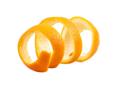 Orange Peel Isolated On White Background