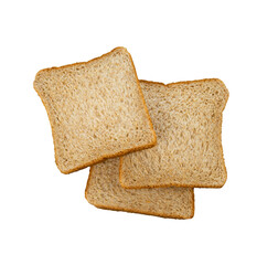 Stack of flat lay plain bread isolated