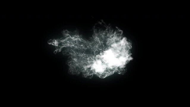 frosty Fog Effects Smoke Elements loop Animation video transparent background with alpha channel.