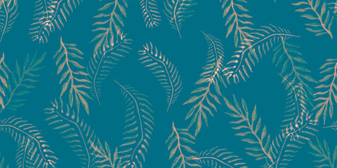 Botanical Palm Leaves. Seafoam Jungle Brush. Sage Jungle Leaf Wallpaper. Tropic Cover. Palm Leaf Background. Lime Tropical Flowers Brazilian. Invitation Eco.