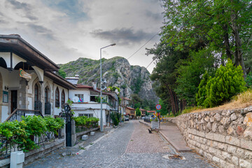 Amasya, Turkey - May 20 2023: View from touristic city Amasya