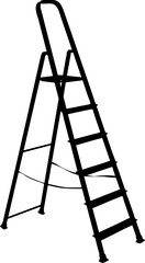 black silhouette ladder