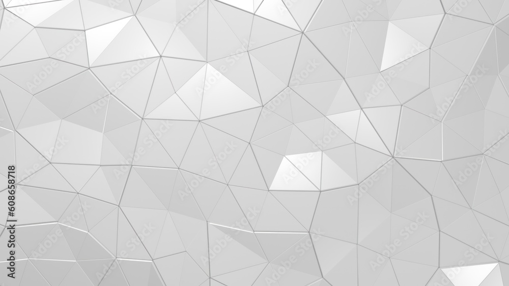 Poster 3d rendering of abstract white geometric background.