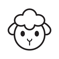 Abstract vector animal sheep logo, icon and illustration. Design template for Eid Al Adha.