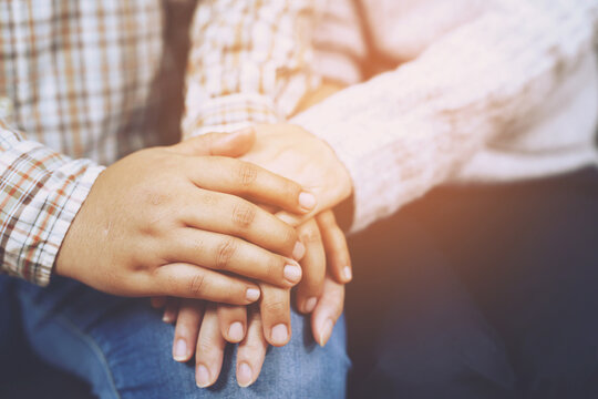 Woman and man holding hands, Happy couple in love. concept couple lover valentine day.