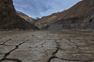 A Desolate Landscape: The Arid Riverbed of Ladakh, India