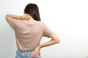 health problems, woman back muscle pain