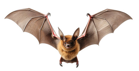 Bat isolated on the transparent background PNG. AI generative.