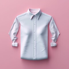 Front and back of pink shirt on grey background, created using generative ai technology