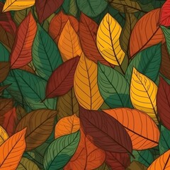 Fototapeta na wymiar Close up of multiple green leaves background, created using generative ai technology