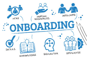 Onboarding process - vector illustration scribble concept