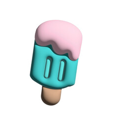 ice cream 3d,ice cream isolated on white