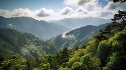 Obraz premium View to Japan Mountains