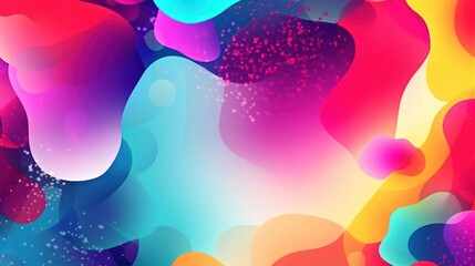 Multi-colored abstract wallpaper of bright iridescent circles