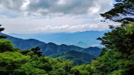 Fototapeta na wymiar View to Japan Mountains