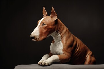 Portrait of cute brown dachshund puppy in nature, created using generative ai technology