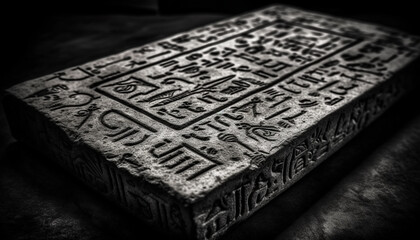 Buddhism engraved in ancient stone a spiritual monument of history generated by AI
