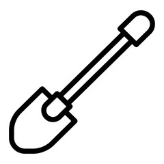 shovel line icon