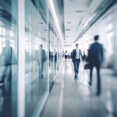 Blurred office, business background, Generative AI