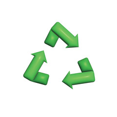 3d recycle symbol