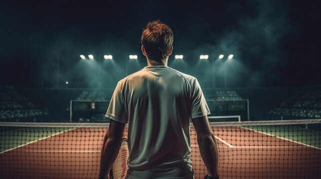 Tennis Player Man, Generative AI, Illustration