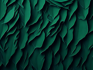 Tropical leaves banner on green background. Generative AI