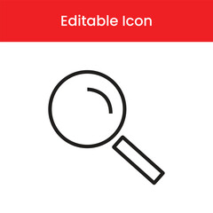 Magnifying glass  icon, Magnifying glass outline icon, Magnifying glass vector icon