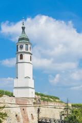 Fototapeta na wymiar Clock tower in Fortress in Belgrade. Serbia