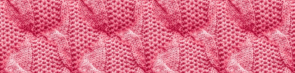 Knit Wallpaper. Rose Retro Seamless. Soft Texture