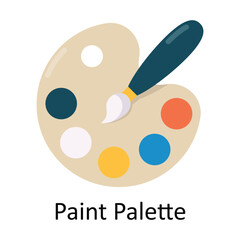 Paint Palette Vector  Flat Icon Design illustration. Education and learning Symbol on White background EPS 10 File