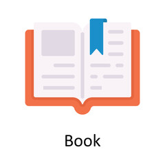 Book Vector  Flat Icon Design illustration. Education and learning Symbol on White background EPS 10 File