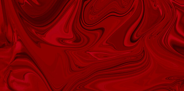 Hand painted background with mixed liquid red paints. Liquid marble pattern