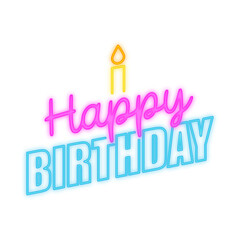 Happy Birthday Neon Sign