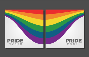 pride month social media post collection background