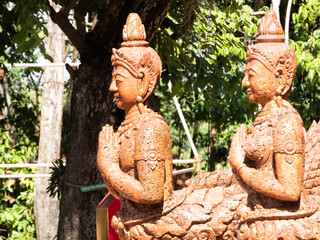 
The art of laterite carving comes to life in the form of a divine nymph, as skilled artisans...