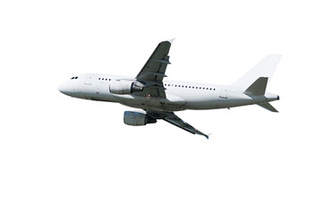 Airplane with blank livery isolated on white background