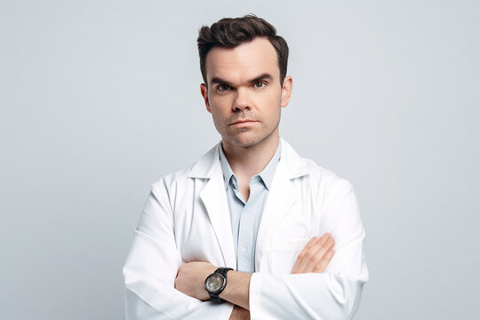 Portrait of a male doctor. Generative Ai